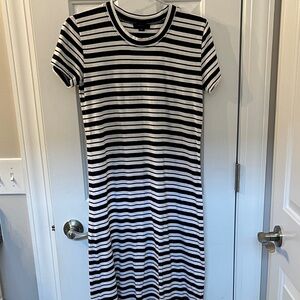 J Crew Dark Navy/ White Striped Dress